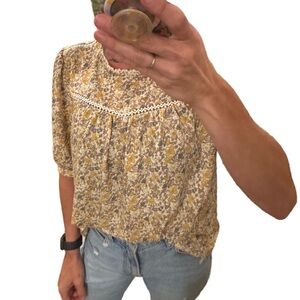 NWOT Melloday Women's Floral Blouse Size Large